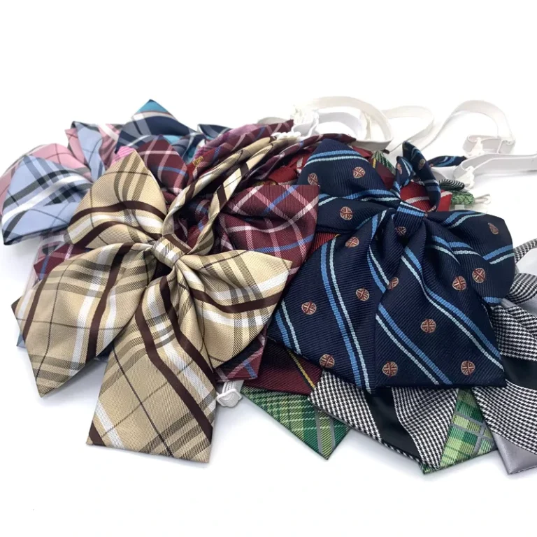 Trendy-Korean-Japanese-Style-High-School-Female-Sailor-Uniform-Junior-High-School-Accessories-Jk-Bow-Tie-Plaid-Pattern-Cravats