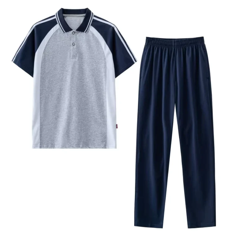 Two-Piece-College-Style-Sports-Suit-Schools-Summer-Short-Sleeve-School-Uniform-for-Students-Sports