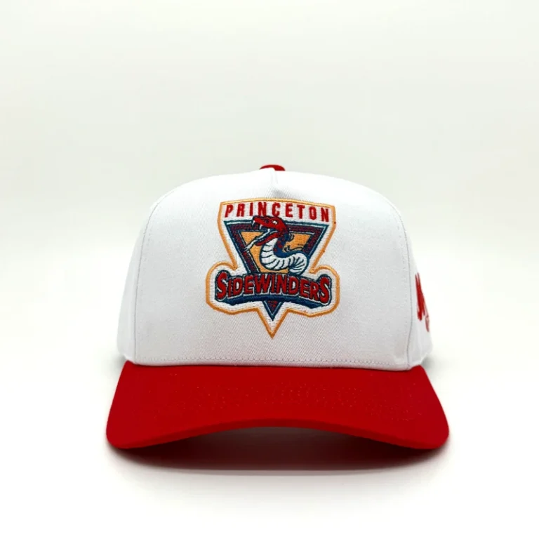 Two-Tone-White-Red-Cotton-Baseball-Cap-Custom-Full-Embroidered-Shield-Patch-Logo-Structured-Curved-Brim-Snapback-Sports-Hat