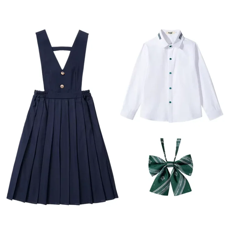 UK-Style-School-Girls-V-Neck-Jumper-Dress-Primary-Middle-High-School-Uniforms-for-Children