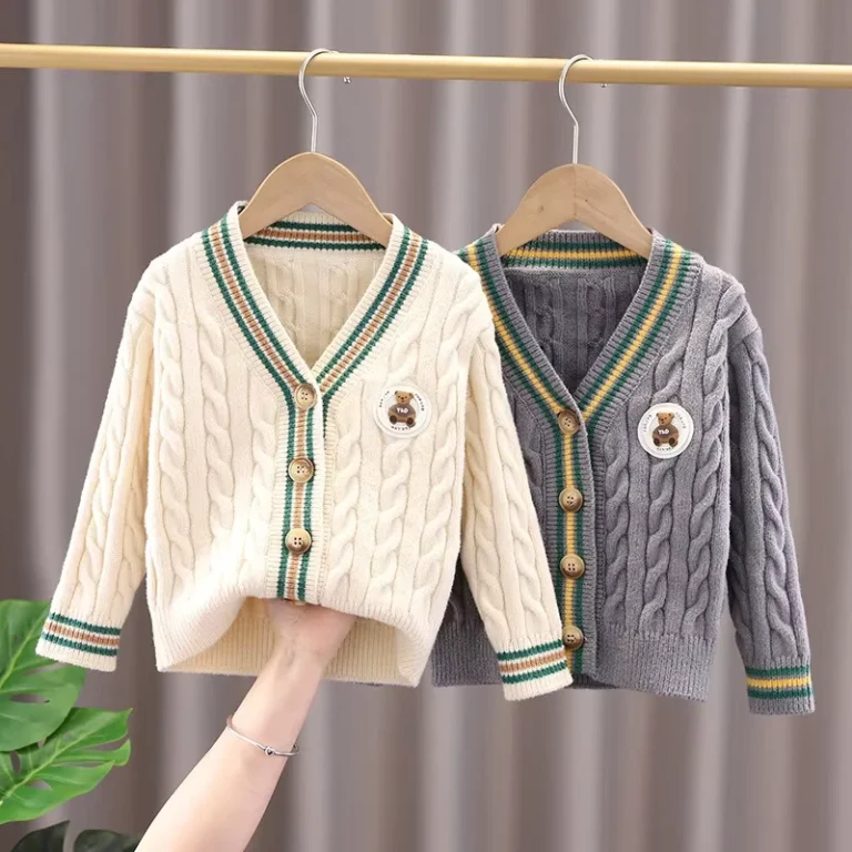 USA-Kindergarten-Cardigan-Sweater-White-V-Neck-Sleeveless-School-Uniform-for-Primary-School-Children