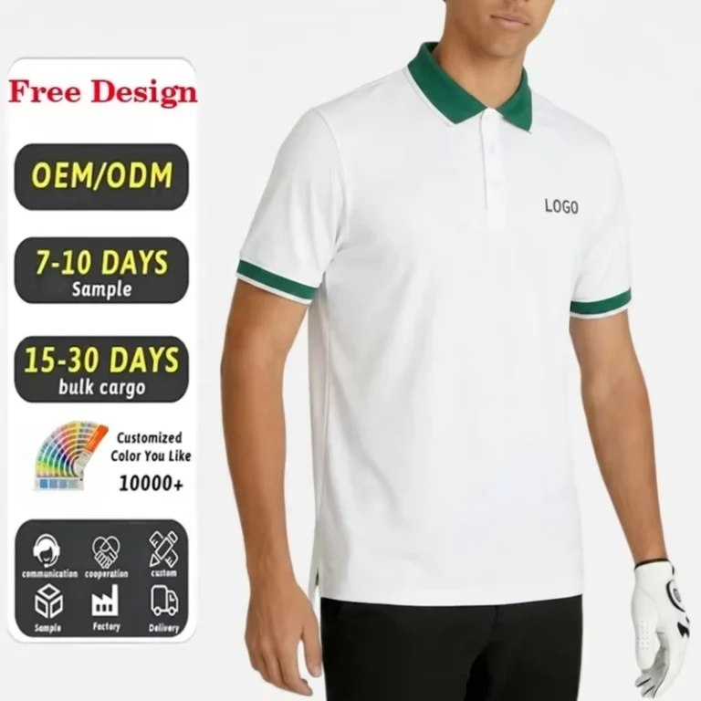 Uniform-Golf-Polo-Men-Custom-Logo-Embroidery-Rib-Collar-Plain-Golf-Shirts-High-Quality-Breathable-Plain-Golf-Apparel