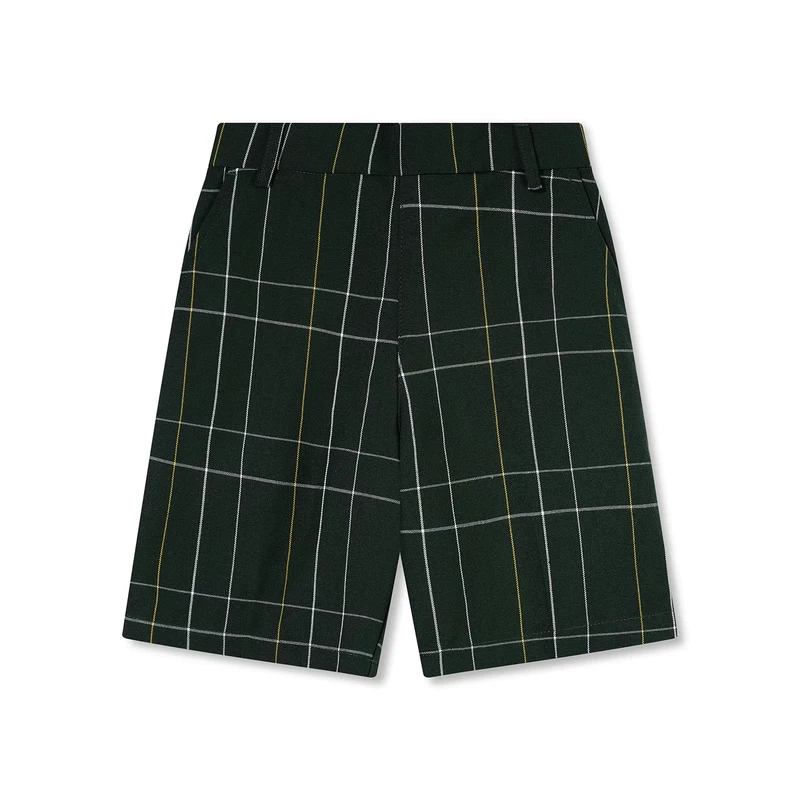 Uniform-Manufacture-Factory-Price-OEM-ODM-Custom-Style-Boys-Dark-Green-Plaid-Pants-Primary-School-Uniform-for-Student