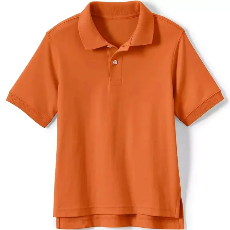 Unisex-Full-Custom-Logo-Classic-School-Uniform-Orange-Design-Hem-School-Polo-Shirt