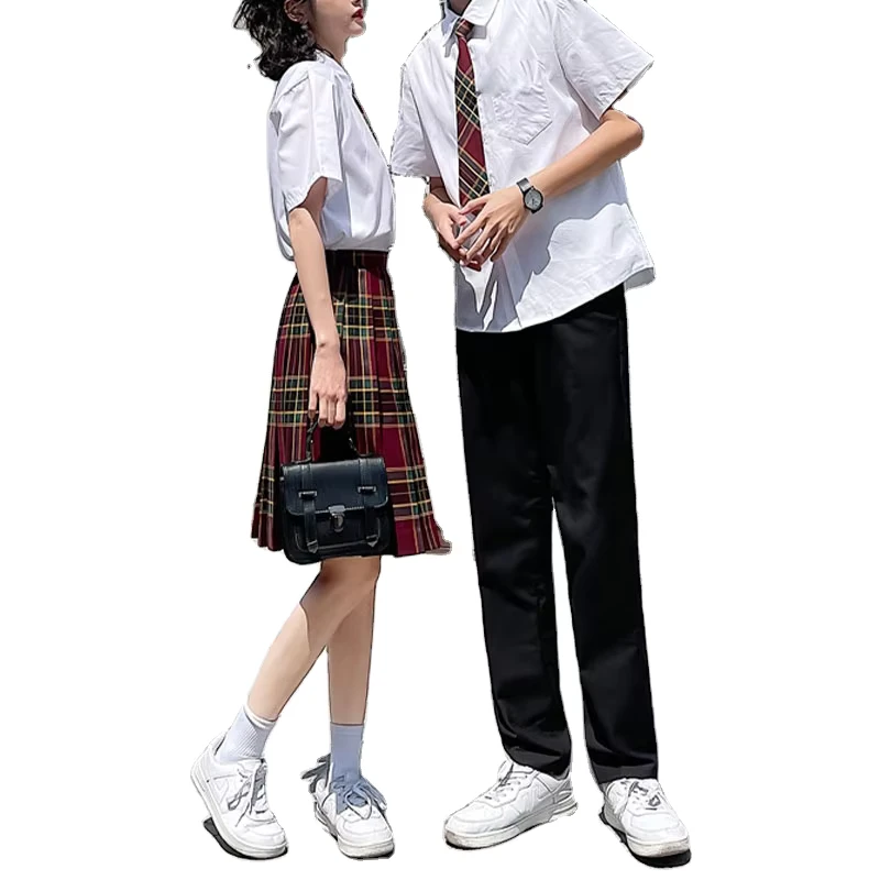 Unisex-High-School-Dress-Uniform-Skirt-Pant-and-Shirt-Suit-for-Students