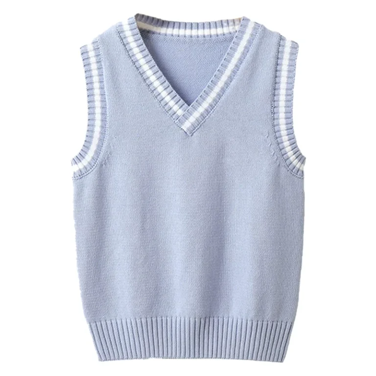 Unisex-Kids-Boys-Girls-V-Neck-Knitted-Sweater-Vest-Sleeveless-Spring-Vest-Coat-Students-Uniform-School-Wear-Waistcoat