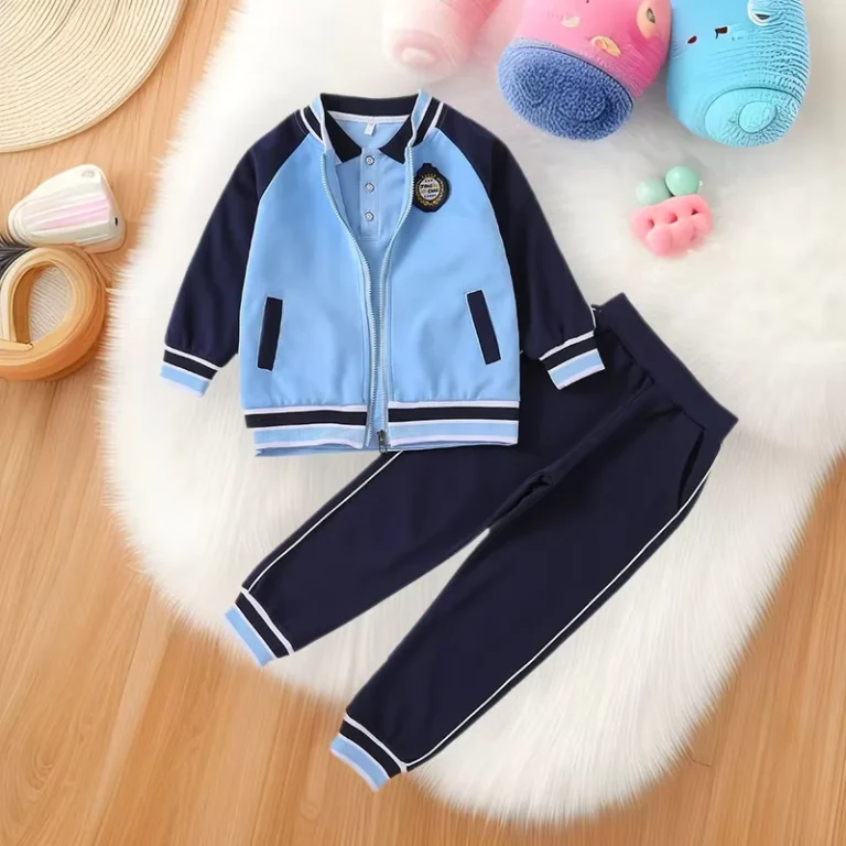 Unisex-Kids-Sports-Tracksuit-Spring-Autumn-Polyester-2-Piece-School-Uniform-for-Kindergarten-Elementary-School-Back-to-School