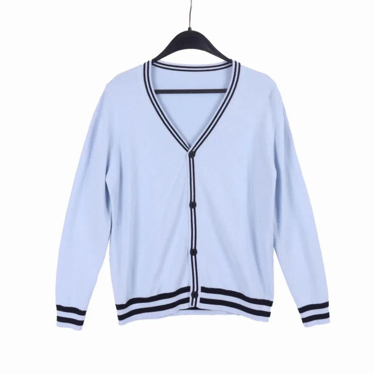 Unisex-Long-Sleeve-Cardigan-Autumn-Winter-Primary-School-Uniform-Blue-Sweater-for-Childrens-Knitwear