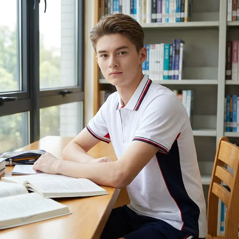 Unisex-Middle-High-School-Uniforms-Custom-Logo-White-Polo-Shirt-and-Navy-Skirts-Shorts-for-School-Teamwear-Students