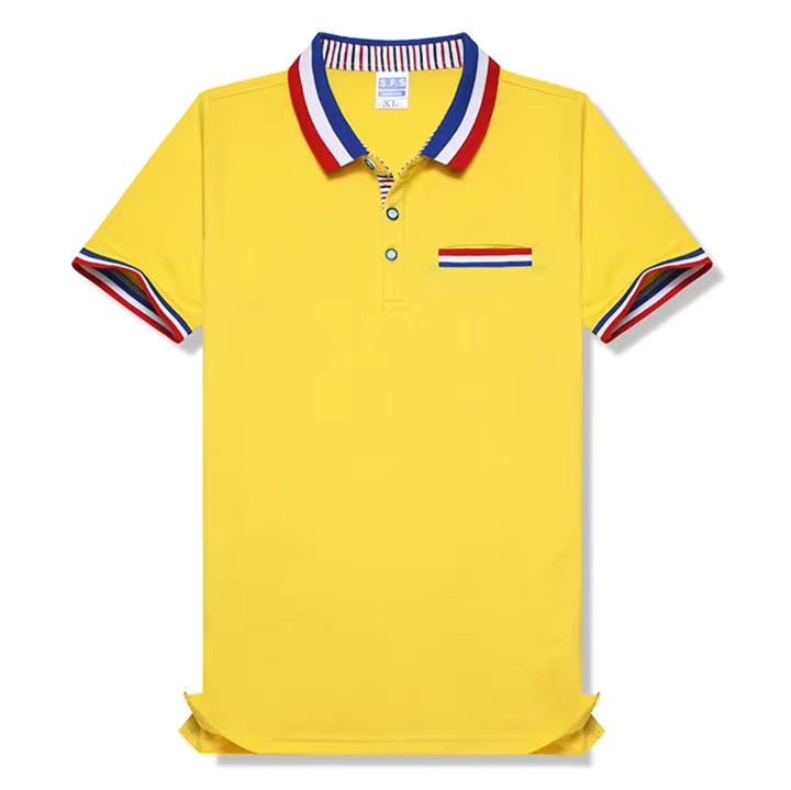 Unisex-Primary-School-Polo-Shirt-with-Pockets-Custom-Embroidered-Logo-3-Colour-Knitted-T-shirts-School-Uniforms