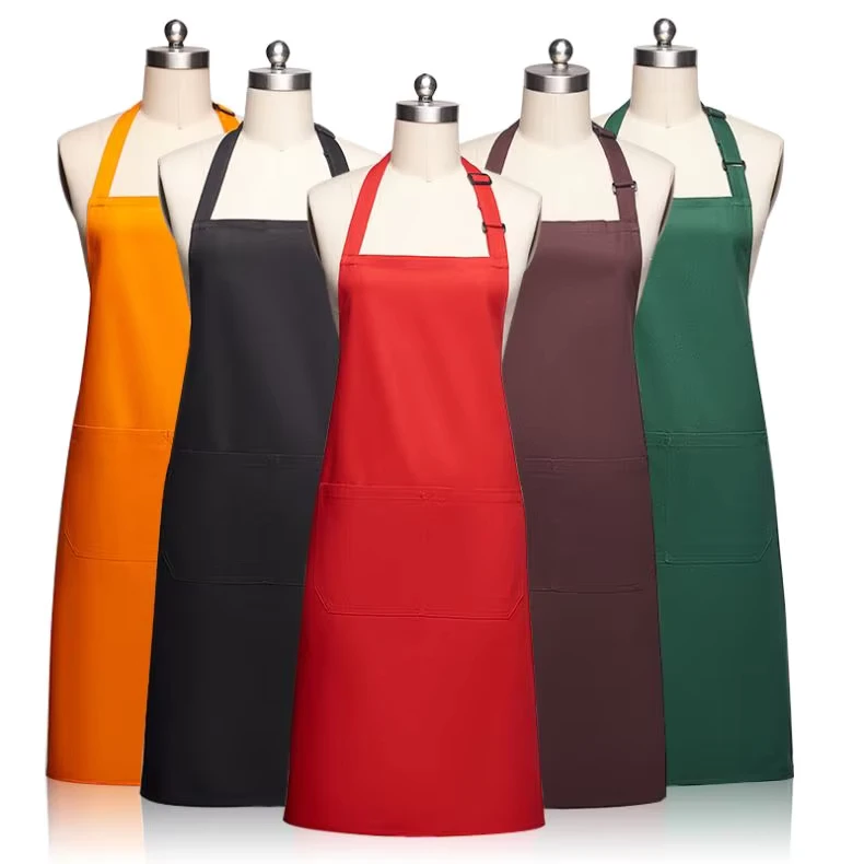 Unisex-Professional-Restaurant-Cafe-Baking-Kitchen-Home-Cooking-Cleaning-Durable-Uniform-Custom-Logo-Waterproof-Work-Apron-Woven