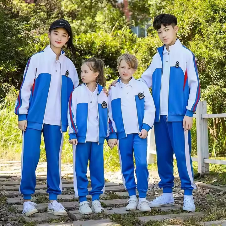 Unisex-School-Uniform-for-Boys-and-Girls-Casual-Sports-Suits-Clothing-Set-Children-Long-Sleeve-Zipper-Style-Tracksuit