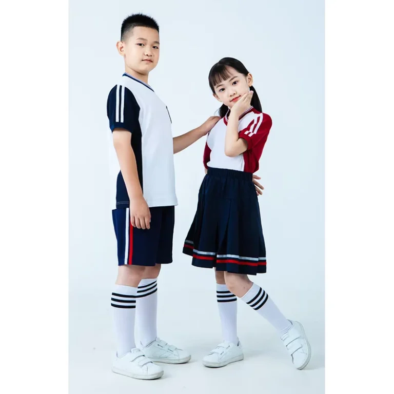 V-Neck-Stripe-Sports-Polo-Shirts-School-Uniform-Set-for-Fashion-School-Kids-Uniform