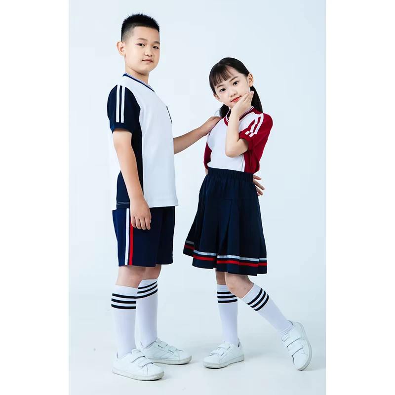 V-Neck-Stripe-Sports-Polo-Shirts-School-Uniform-Set-for-Fashion-School-Kids-Uniform