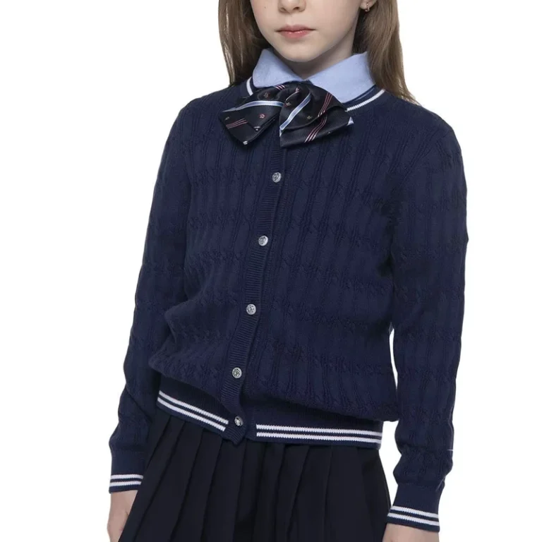 VSCOO-New-Brand-Long-Sleeve-Cable-Unisex-Uniform-School-Cardigan-Navy-Blue-Children-Sweater