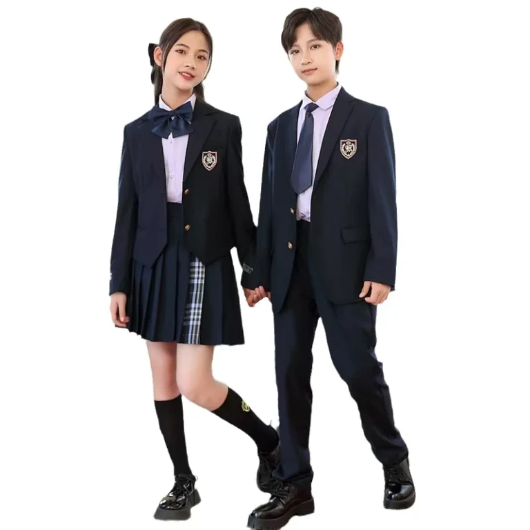 Viscose-Polyester-Navy-Blue-Coat-for-School-High-School-Uniform-blazer-for-Girl-Standard-British-Japanese-School-Uniform-blazer