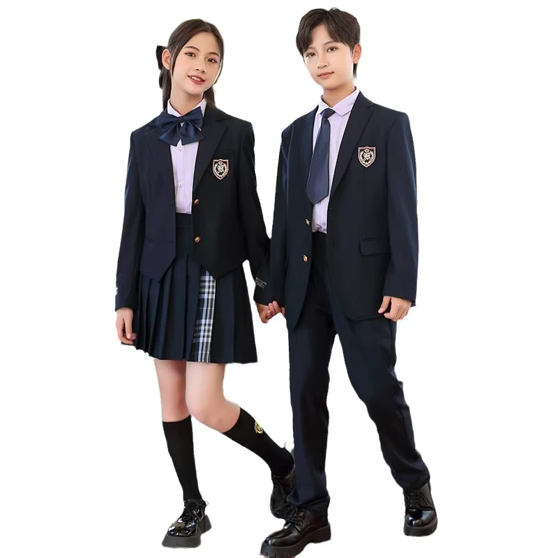 Viscose-Polyester-Navy-Blue-Coat-for-School-High-School-Uniform-blazer-for-Girl-Standard-British-Japanese-School-Uniform-blazer