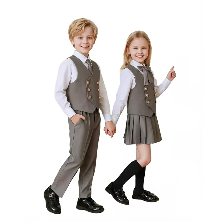 Waistcoat-School-Uniform-Vest-Children-Unisex-Viscose-Material-Korean-Style-Kindergarten-High-School-Uniform-Sets-OEM-Service
