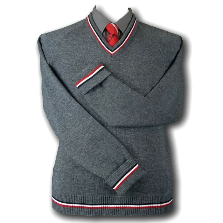 Warm-School-Uniform-Pullover-Long-Sleeve-V-Neck-Kids-Knit-Sweater