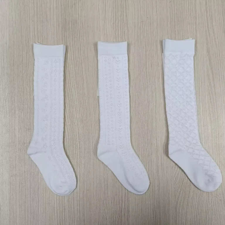 White-Color-Cotton-Kids-Summer-Socks-Uniform-School-Custom-Child-Socks-Factory-Directly-School-Knee-High-Socks