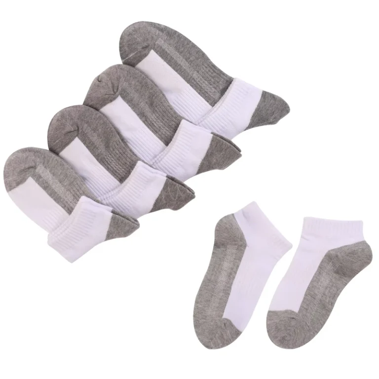 White-Grey-Ankle-Socks-High-Quality-Custom-Combed-Cotton-Fashion-Kids-Children-School-Socks