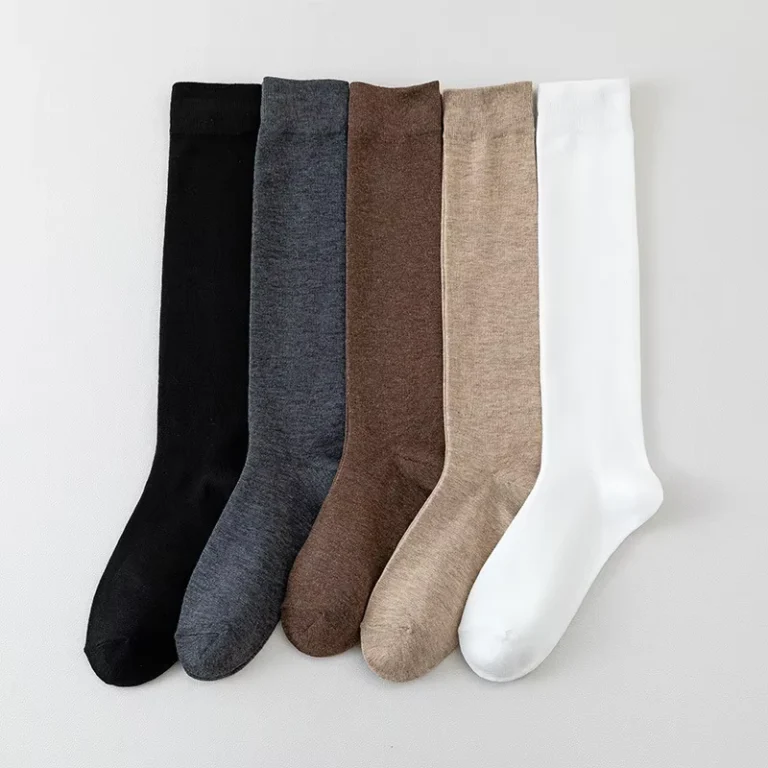 White-School-Kids-Cotton-Stocking-Women-Solid-Sweat-Absorbent-Schools-Uniform-Knee-High-Socks-Girls