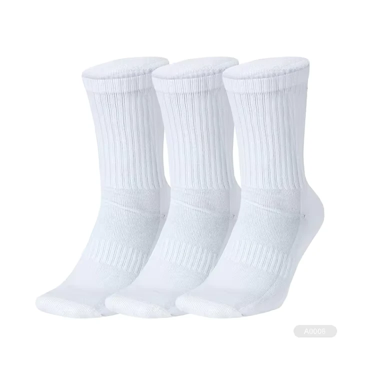 White-Sport-Socks-Cotton-Crew-White-Black-Socks-Custom-White-School-Socks