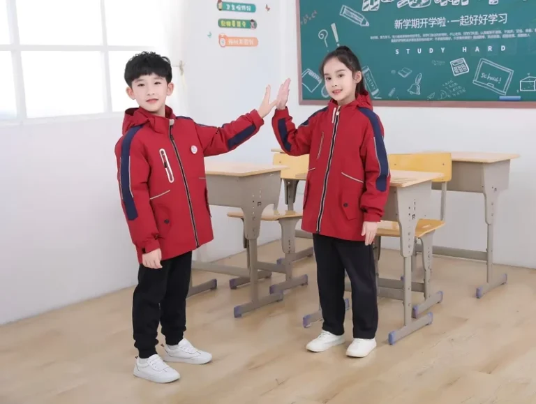 Windproof-Waterproof-Three-Piece-Primary-School-Childrens-Uniform-Set-Fleece-Jacket-for-Fall-Winter