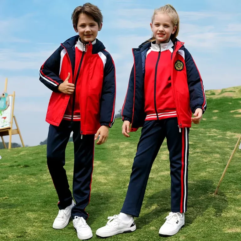Winter-Children-School-Uniform-Sets-Unisex-Thickened-Polyester-Cotton-Jackets-for-K-12-Students