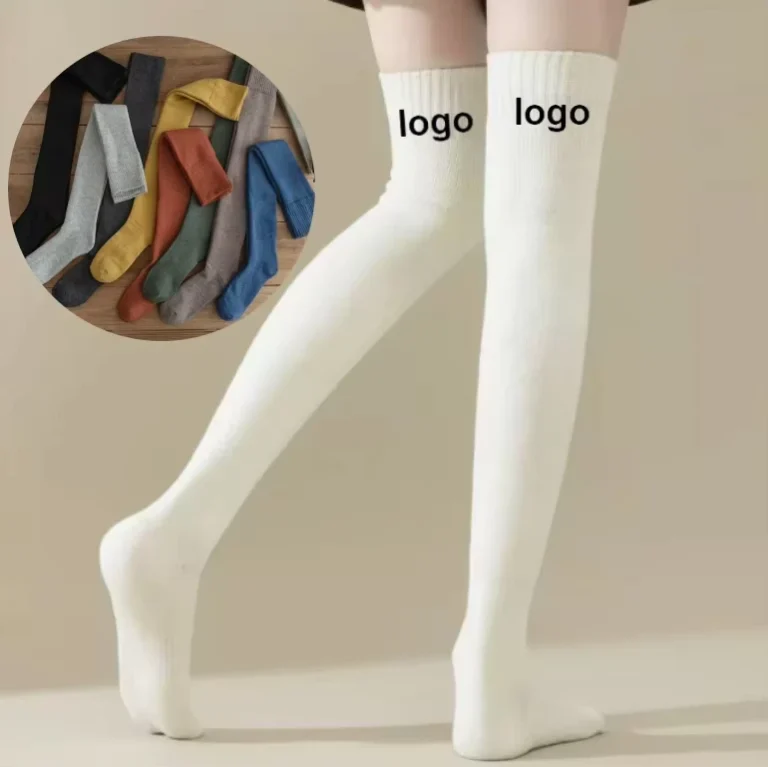 Winter-Long-Multi-color-Over-Knee-Socks-School-Uniform-Thick-Terry-Socks-for-Women