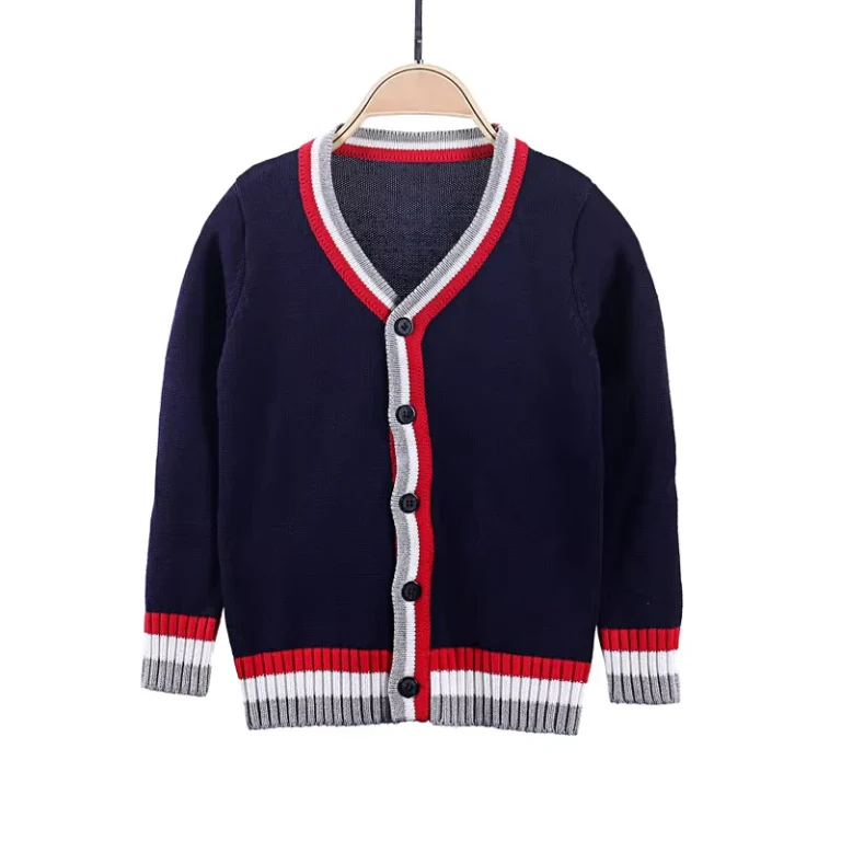 Winter-V-Neck-Single-Breasted-Knitted-Sweater-for-Children-Kindergarten-Primary-and-Middle-School-School-Uniforms
