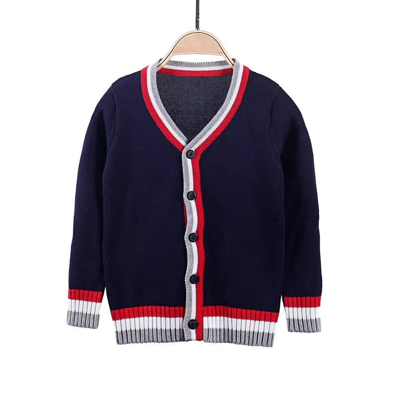 Winter-V-Neck-Single-Breasted-Knitted-Sweater-for-Children-Kindergarten-Primary-and-Middle-School-School-Uniforms
