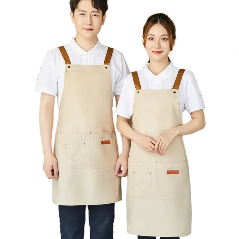 Women-Cleaning-Apron-Restaurant-Waiter-Uniform-Waterproof-Apron-With-Pockets-for-Men-Custom-Kitchen-Apron