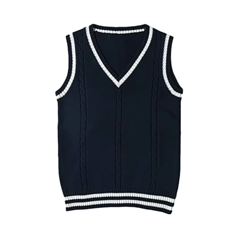 Womens-Casual-Summer-Sweater-Vest-V-Neck-JK-Pullover-Tops-100-Cotton-Solid-Sleeveless-School-Uniform-Knitted-Top