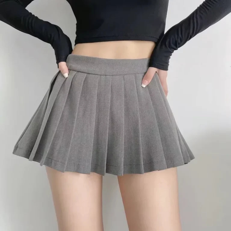 Womens-High-Waist-Harajuku-Style-Black-Mini-Pleated-Skirt-for-School-Girl-Uniform