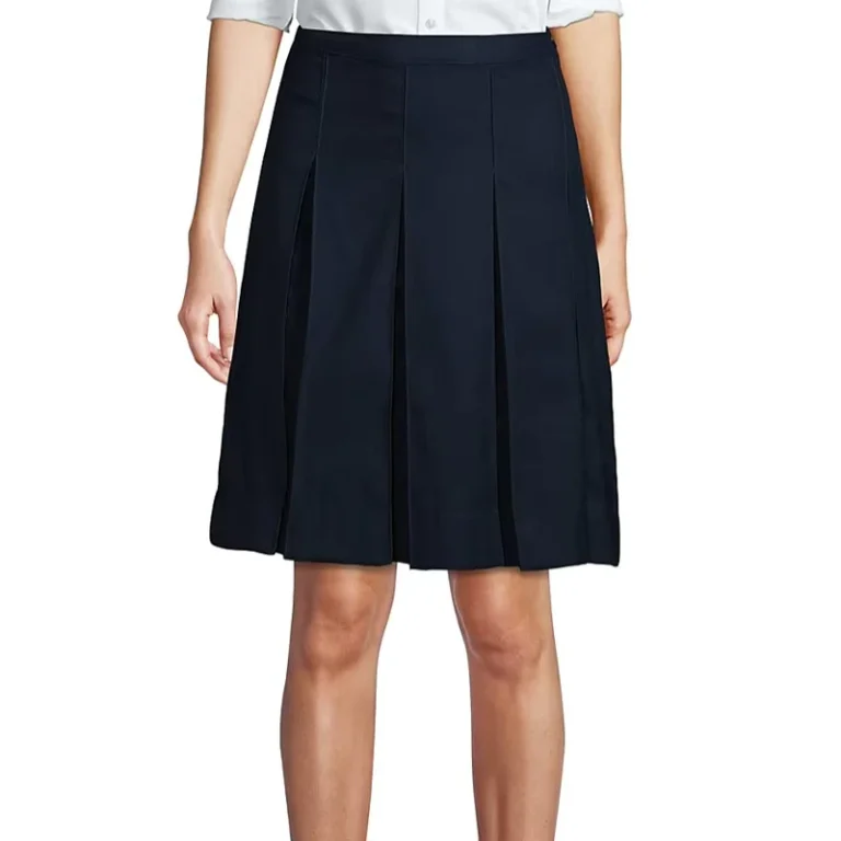 Womens-Pleat-Skirt-High-Waist-Uniform-Workwear-Professionals-Above-Knee-Dress-School-Skirts