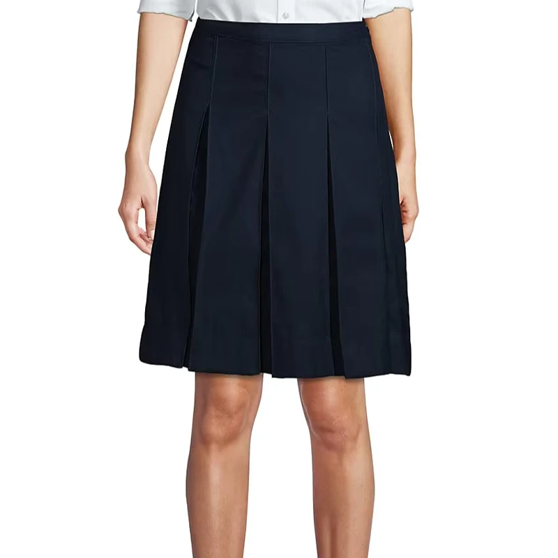 Womens-Pleat-Skirt-High-Waist-Uniform-Workwear-Professionals-Above-Knee-Dress-School-Skirts