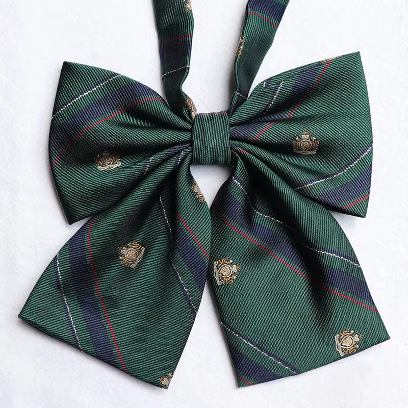 Womens-Professional-Plaid-Collar-Student-Uniform-Performance-Chorus-Graduation-Bow-Tie