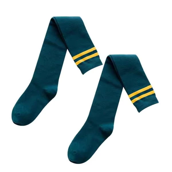 Womens-Solid-Compression-Breathable-Over-Knee-School-Socks-Cotton-Blend-Uniform-Knee-Socks-with-Cute-Ribbed-Design-Seamless-Toe