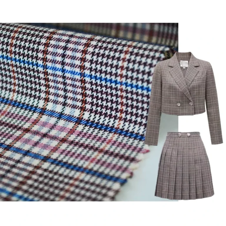 Yarn-Dyed-Polyester-Rayon-Spandex-Fabric-for-School-Girls-Plaid-Skirt-Uniform