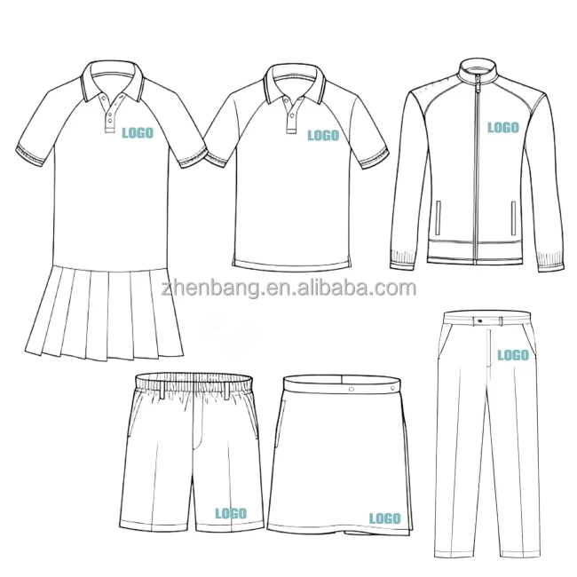 ZBC-Customized-logo-School-Uniform-Jackets-Pants-Short-sleeved-Shirts-Short-Skirts-Polo-Shorts-Customized-School-Uniforms