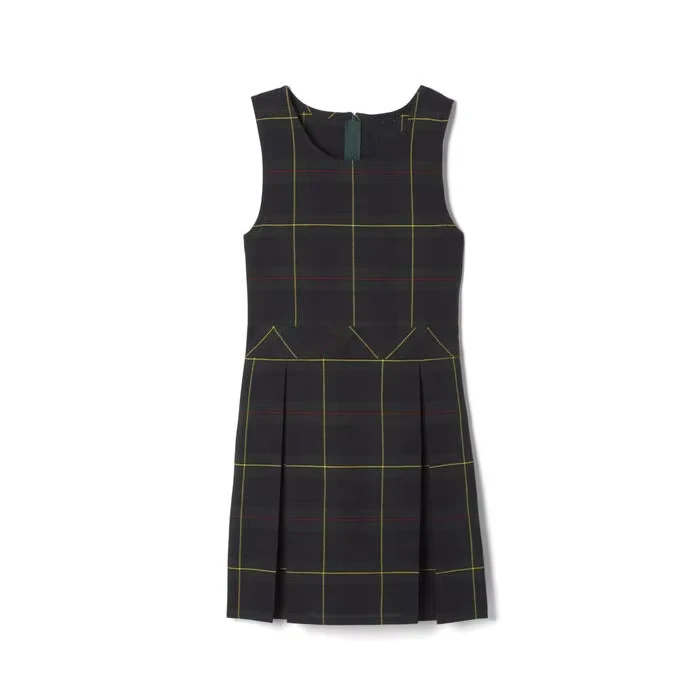 ZNA-Custom-Classic-Plaid-Pleated-Round-Neck-Jumper-Girl-Dress-School-Uniforms