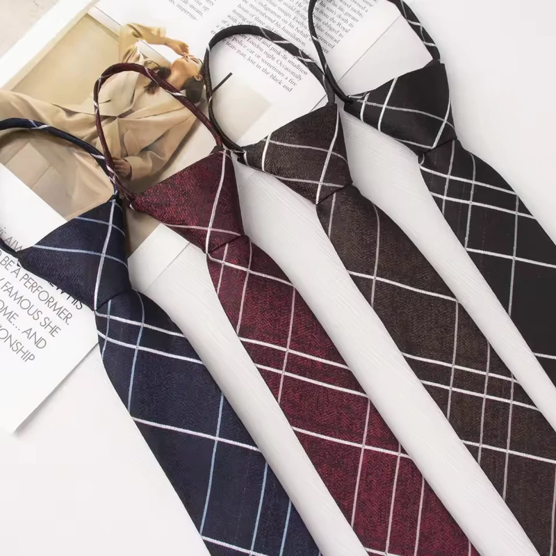 Zhejiang-Shengzhou-Casual-Twill-Polyester-School-Uniform-Rope-Tie-7cm-for-Business-Administration